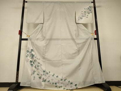 平和屋着物＊夏物 訪問着 絽 蔦の葉文 金彩 洗える着物 AABH3886jd