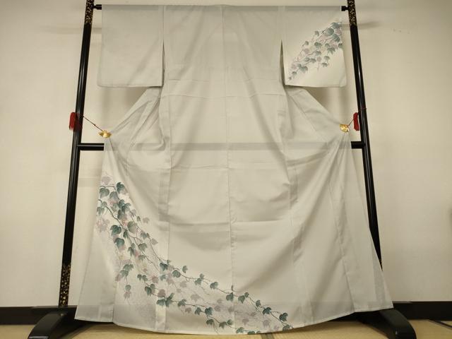 平和屋着物＊夏物 訪問着 絽 蔦の葉文 金彩 洗える着物 AABH3886jd