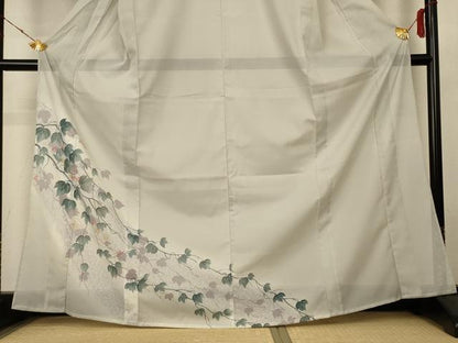 平和屋着物＊夏物 訪問着 絽 蔦の葉文 金彩 洗える着物 AABH3886jd