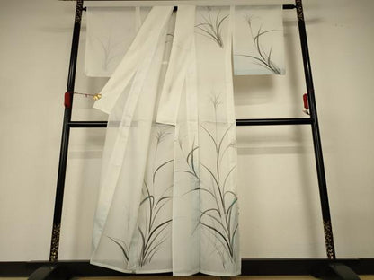 平和屋着物＊夏物 訪問着 絽 薄文 暈し染め 洗える着物 AABH3901jd