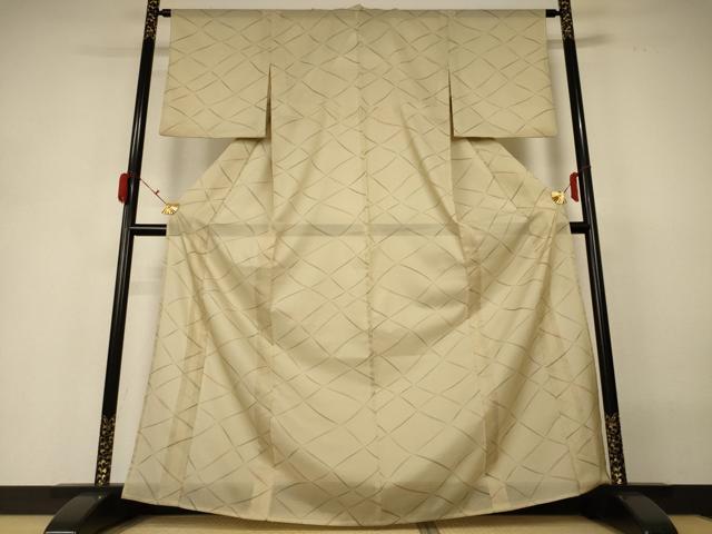 平和屋着物＊夏物 小紋 紗 網目文 正絹 逸品 AABH3903jd