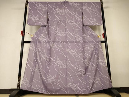 平和屋着物＊夏物 小紋 紗 萩文 洗える着物 AABH3906jd