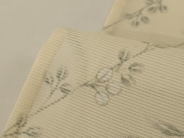 平和屋着物＊夏物 小紋 絽 草花文 洗える着物 AABH3907jd