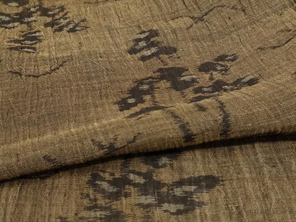 平和屋着物＊夏物　小千谷ちぢみ　芝花文　麻　逸品　AABH3912jd