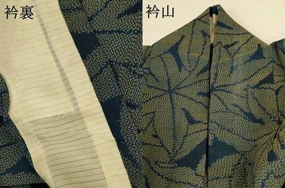 平和屋着物＊夏物 本場大島紬 夏大島 葉尽くし 正絹 逸品 AABH3914jd