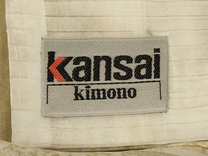 平和屋着物＊夏物 世界的ファッションデザイナー 山本寛斎 kansaiブランド 小紋 紗 舞花文 洗える着物 AABH3915jd