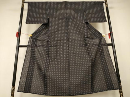 平和屋着物＊夏物 紗紬 絣文 正絹 逸品 AABH3917jd