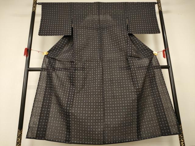 平和屋着物＊夏物 紗紬 絣文 正絹 逸品 AABH3917jd