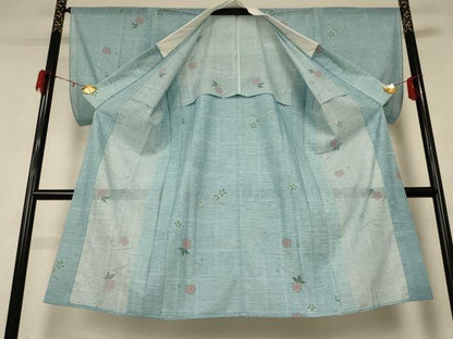 平和屋着物＊夏物 長襦袢 絽 舞花文 洗える着物 AABH3918jd