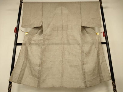 平和屋着物＊夏物 男性 小千谷ちぢみ 格子 麻 逸品 AABH3919jd