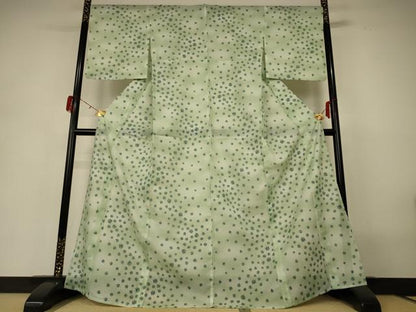 平和屋着物＊夏物 小紋 絽 糸巻文 洗える着物 AABH3920jd