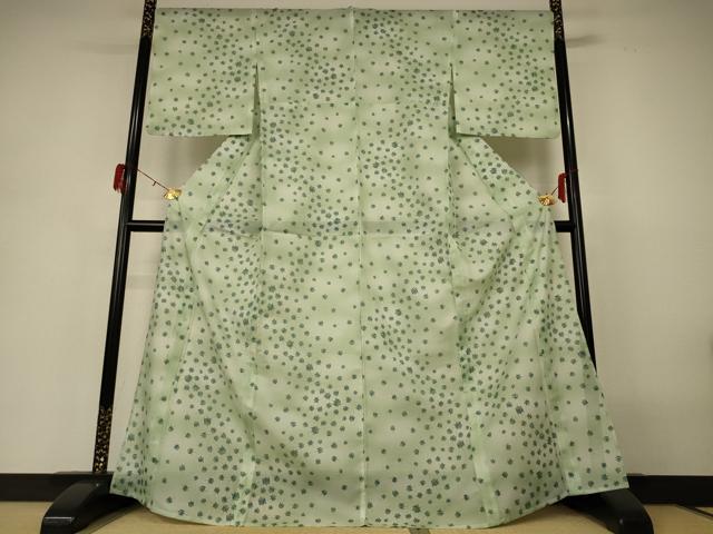 平和屋着物＊夏物 小紋 絽 糸巻文 洗える着物 AABH3920jd