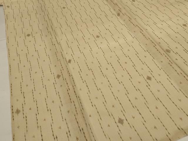 平和屋着物＊夏物 小紋 紗 間道 さが美扱い ロング丈 正絹 逸品 AABH3924jd