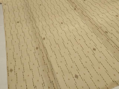平和屋着物＊夏物 小紋 紗 間道 さが美扱い ロング丈 正絹 逸品 AABH3924jd