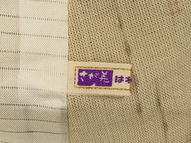 平和屋着物＊夏物 小紋 紗 間道 さが美扱い ロング丈 正絹 逸品 AABH3924jd