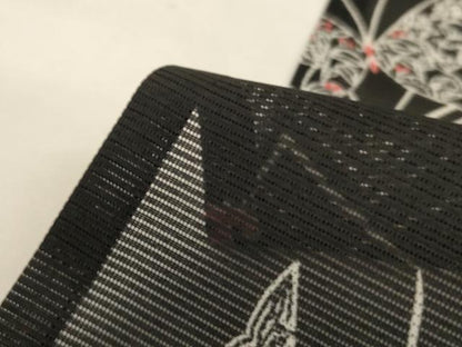 平和屋着物＊夏物 小紋 絽 舞蝶文 洗える着物 AABH3928jd
