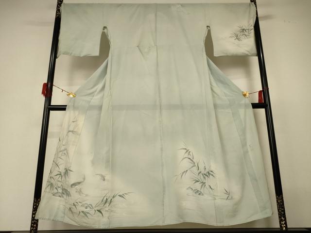 平和屋着物＊夏物 訪問着 絽 作家物 鯉 暈し染め 正絹 逸品 AABH3939jd