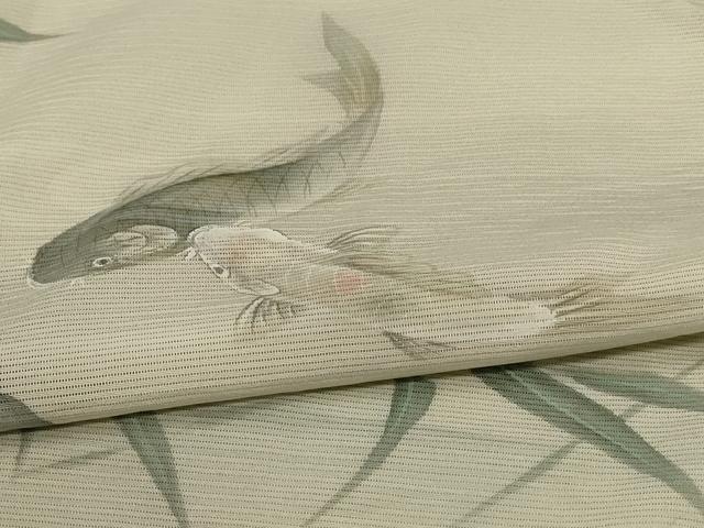平和屋着物＊夏物 訪問着 絽 作家物 鯉 暈し染め 正絹 逸品 AABH3939jd
