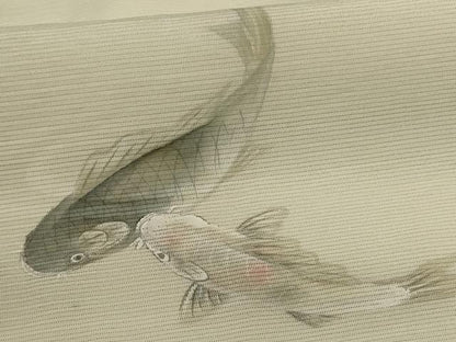 平和屋着物＊夏物 訪問着 絽 作家物 鯉 暈し染め 正絹 逸品 AABH3939jd