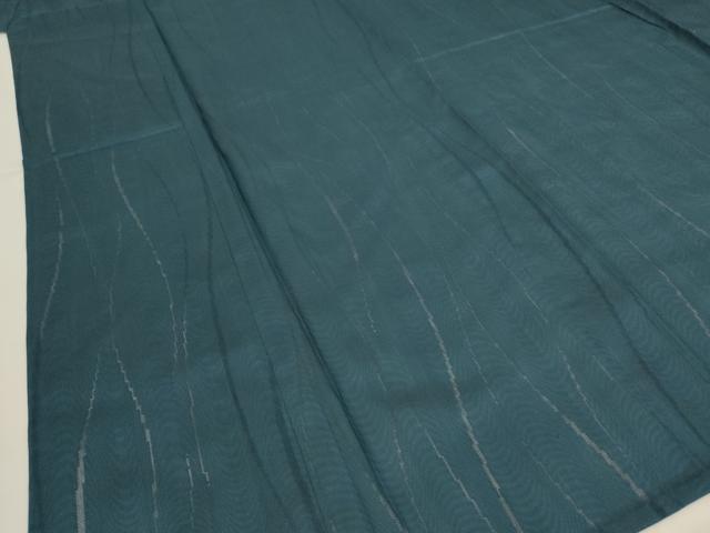 平和屋着物＊夏物 小紋 紗 よろけ縞 正絹 逸品 AABH3940jd