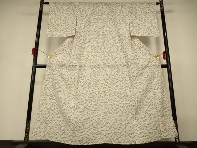平和屋着物＊夏物 小紋 絽 矢羽文 洗える着物 AABH3941jd
