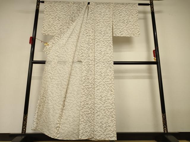 平和屋着物＊夏物 小紋 絽 矢羽文 洗える着物 AABH3941jd