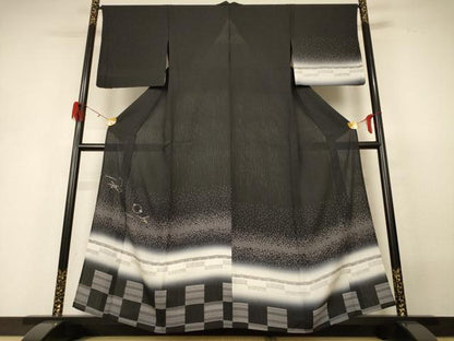 平和屋着物＊夏物 訪問着 変わり絽 雪輪市松文 暈し染め 正絹 逸品 AABH3947jd