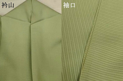 平和屋着物＊夏物 色無地 絽 若芽色 正絹 逸品 AABH3953jd