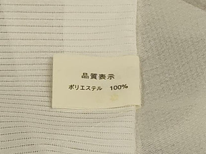 平和屋着物＊夏物　小紋　紗　扇面花文　洗える着物　AABH3960jd