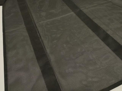 平和屋着物＊夏物　男性　黒紋付　絽　洗える着物　AABH3961jd