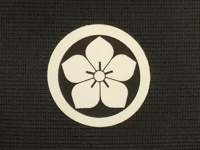 平和屋着物＊夏物　男性　黒紋付　絽　洗える着物　AABH3961jd