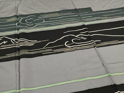 平和屋着物＊夏物 訪問着 絽 横段風景文 正絹 逸品 AABH3962jd