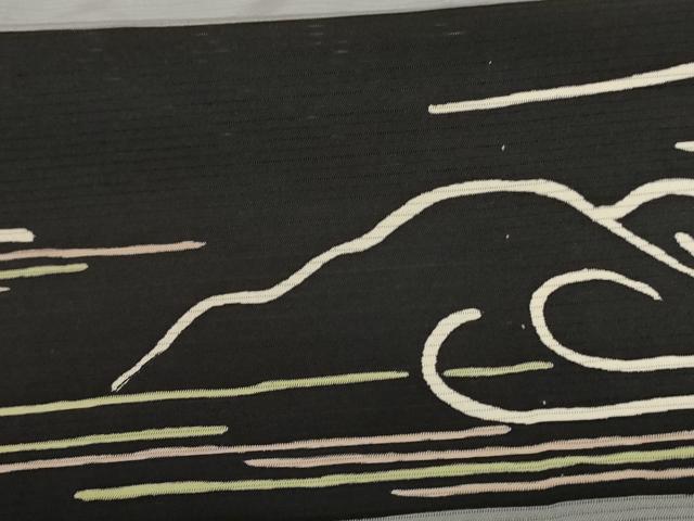 平和屋着物＊夏物 訪問着 絽 横段風景文 正絹 逸品 AABH3962jd