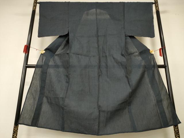 平和屋着物＊夏物 男性 色無地 ちぢみ織 褐返色 未使用 AABH3964jd