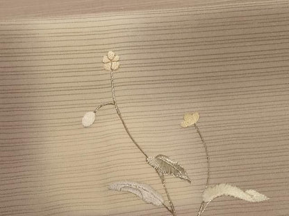 平和屋着物＊夏物 訪問着 絽 駒刺繍 草花文 暈し染め 正絹 逸品 AABH3972jd