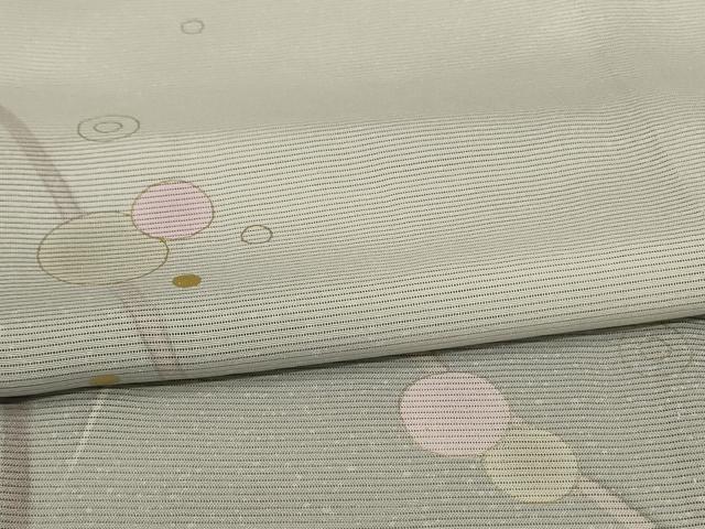 平和屋着物＊夏物 訪問着 絽 芝丸文 金銀彩 正絹 逸品 AABH3975jd