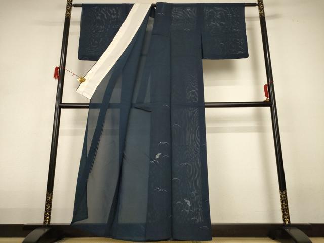 平和屋着物＊夏物 小紋 絽 芝 正絹 逸品 AABH3980jd