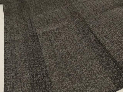 平和屋着物＊夏物 石川県指定無形文化財 能登上布 本麻手織上布 幾何学文様 麻 逸品 AABH3983jd