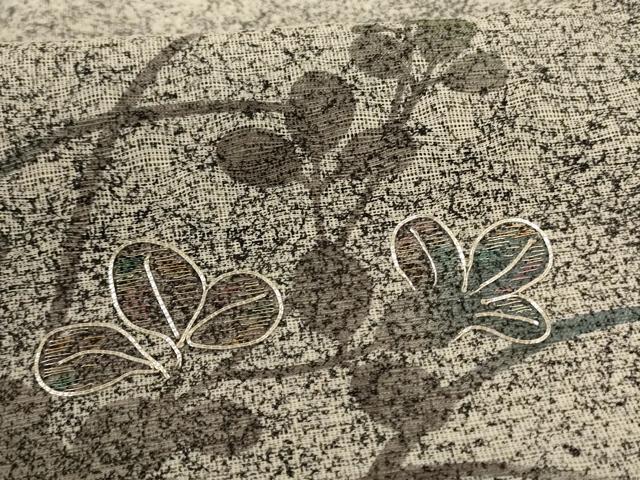 平和屋着物＊夏物 訪問着 紗 駒刺繍 萩文 正絹 逸品 AABH3989jd