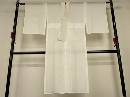 平和屋着物＊夏物 長襦袢 絽 白色 洗える着物 AABH3996jd