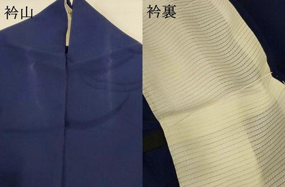 平和屋着物＊夏物 色無地 芝紋紗 青褐色 正絹 逸品 AABH3998jd