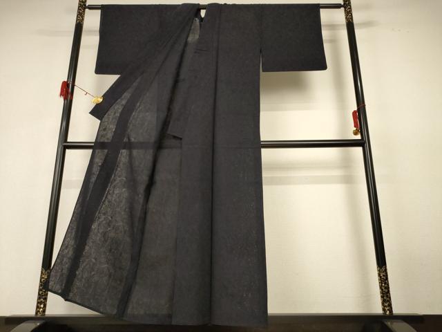 平和屋着物＊夏物 色無地 渦紋紗 蝋色 AABH4000jd