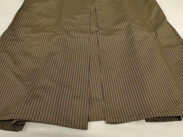 平和屋着物＊夏物　男性　行灯袴　縞　正絹　逸品　AABH4012jd