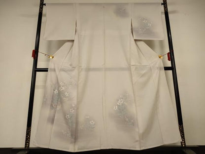 平和屋着物＊夏物 訪問着 絽 流水草花文 暈し染め 正絹 逸品 AABH4014jd
