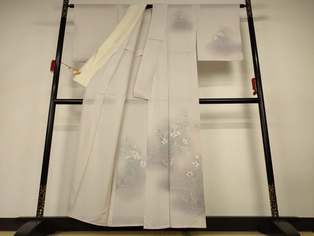 平和屋着物＊夏物 訪問着 絽 流水草花文 暈し染め 正絹 逸品 AABH4014jd