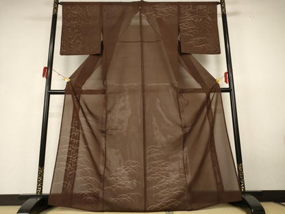 平和屋着物＊夏物　訪問着　絽　芝文　正絹　逸品　AABH4017jd