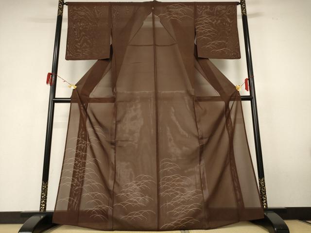 平和屋着物＊夏物　訪問着　絽　芝文　正絹　逸品　AABH4017jd