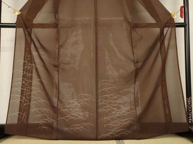 平和屋着物＊夏物　訪問着　絽　芝文　正絹　逸品　AABH4017jd