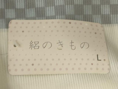 平和屋着物＊夏物 小紋 絽 市松間道 洗える着物 未使用 AABH4018jd