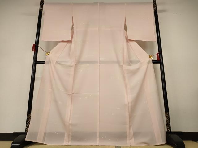 平和屋着物＊夏物 小紋 絽 箔散らし文 金銀彩 正絹 逸品 未使用 AABH4020jd